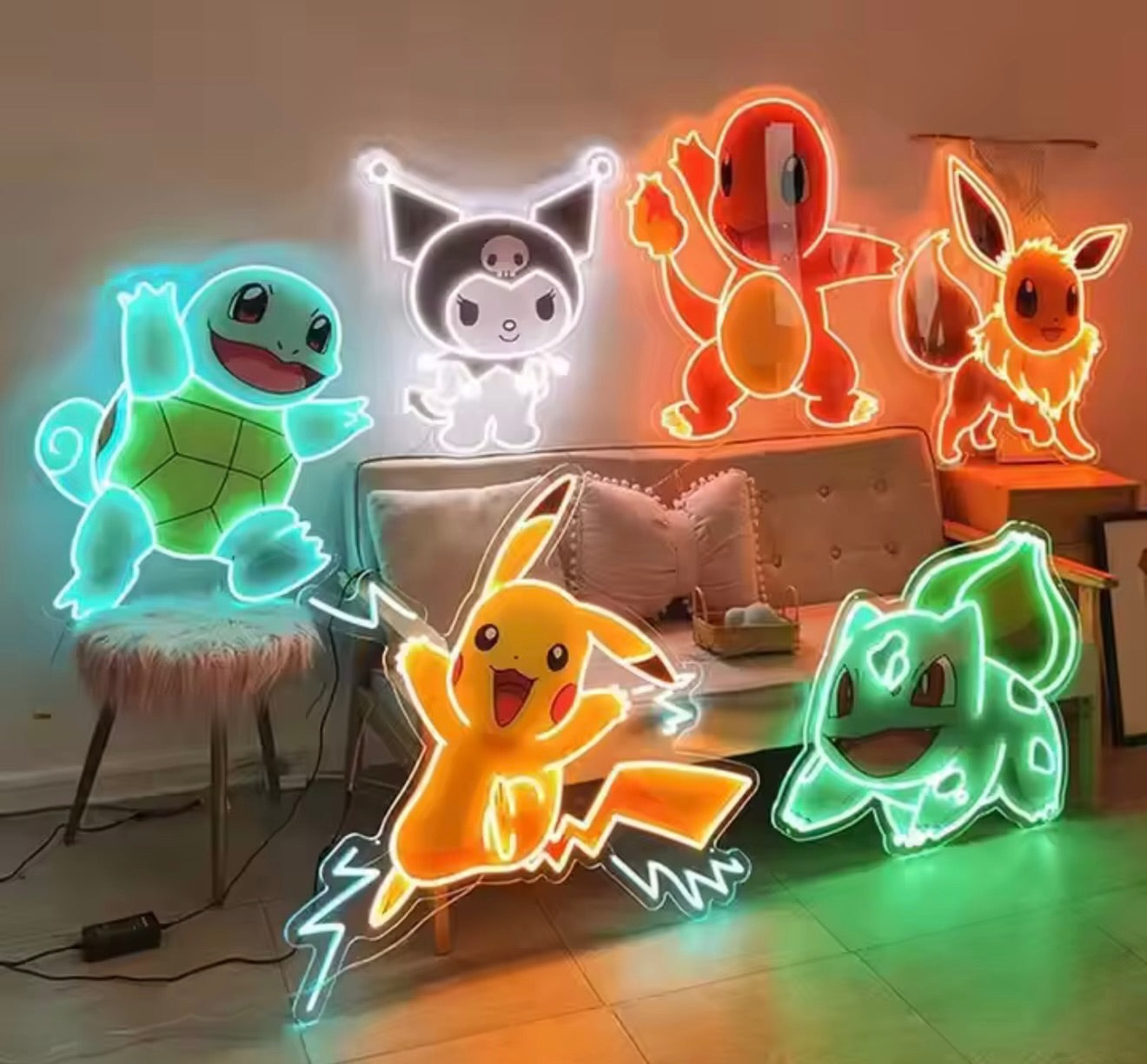 Electric Neon Character Lights